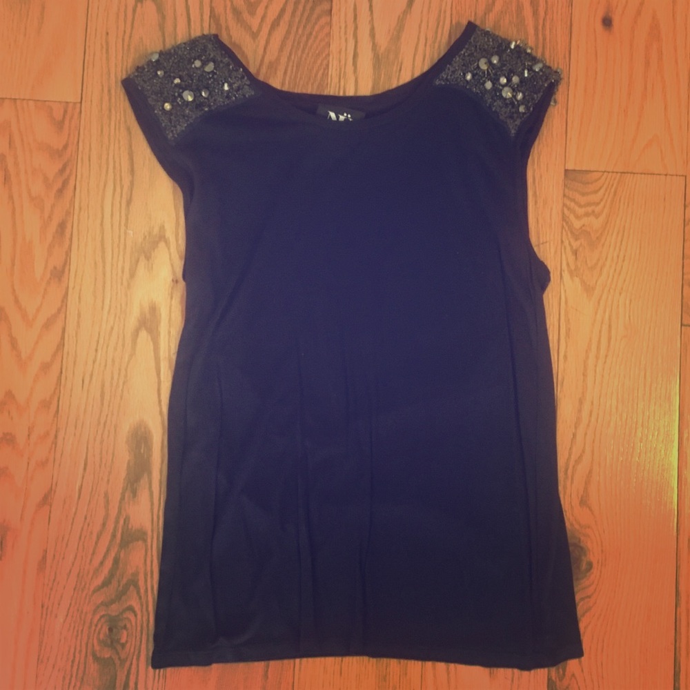 Marine blue sparkly top